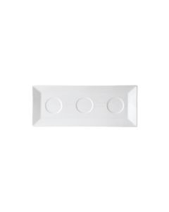 Tableware Solutions Anton Black- Rectangular Tray with 3 Wells 11" x 5" Fits AB Z0317 case of 6 AB Z06010