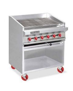 American Range ADJF-72 72" Adjustable Top Radiant Broiler Floor Model with Open Cabinet Base