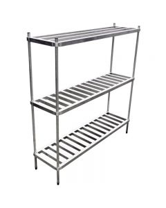 Omcan 8 Keg Aluminum Keg Rack 20" x 72" x 76"