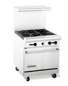 American Range AR-30-2WB-2B 30" Heavy Duty Gas Range with 4 Burners with Large Grates