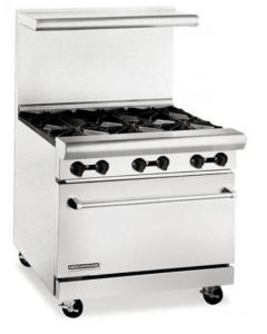 American Range ARW36-4WB 36" Heavy Duty Gas Range 32" Oven with 4 Open Burners