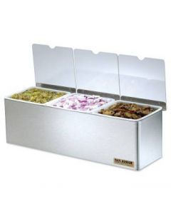 San Jamar EZ-Chill Condiment Center w/ Notched Lids B61831NL