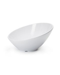 GET B-789 1.1 Qt. White Cascading Melamine Bowl - 6/case