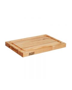 John Boos Wooden Cutting Board 18" X 12" X 1-1/2" with Au Jus Groove BBQBD
