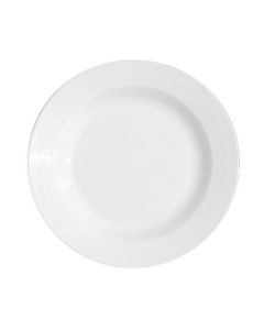 Tableware Solutions Solar- Fine Bone China Embossed Wide Rim Plate, 8" 20 cm, 24 / case pack BCSR.10.20