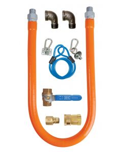 BK Resources 3/4" x 48" Commercial Gas Hose Connector Kit3 - BKG-GHC-7548-SCK3