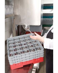 Cambro 25 Compartment Glass Washing Rack - Camrack - Full Size - 6-7/8" 25S638