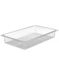 Cambro 13CLRCW Colander Pan - Camwear - Polycarbonate - Clear