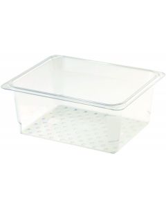 Cambro 25CLRCW Colander Pan - Camwear - Polycarbonate - Clear