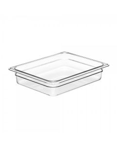Cambro 22CW Food Pan - Camwear - Polycarbonate - Clear - 1/2 Size  Case Pack 6