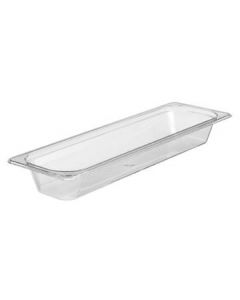 Cambro 22LPCW Food Pan - Camwear - Polycarbonate - Clear - 1/2 Size Long