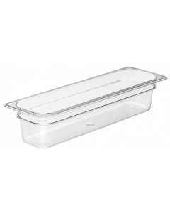 Cambro 24LPCW Food Pan - Camwear - Polycarbonate - Clear - 1/2 Size Long  Case Pack 6