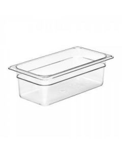 Cambro 34CW Food Pan - Camwear - Polycarbonate - Clear - 1/3 Size  Case Pack 6