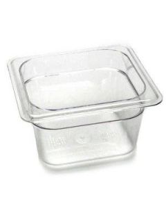 Cambro 64CW Food Pan - Camwear - Polycarbonate - Clear - 1/6 Size