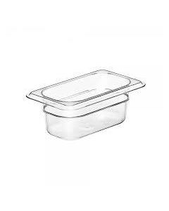 Cambro 92CW Food Pan - Camwear - Polycarbonate - Clear - 1/9 Size