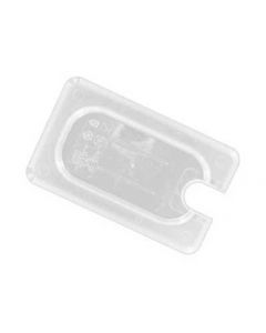 Cambro 90CWCN Food Pan Lid - Camwear - Polycarbonate - Clear - Notched Cover with Handle