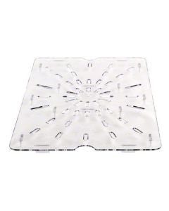 Cambro 10CWD Food Pan - Camwear - Polycarbonate - Clear - Drain Shelf - Full Size