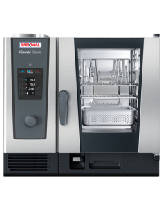 Rational CB2ERRA.0000251 iCombi Classic Single 6-Half Size Electric Combi Oven with Manual Controls - 208/240V, 1 Phase