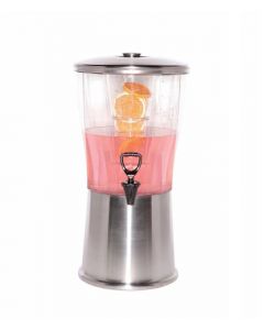 Service Ideas CBDRT3SS 3 gal Stainless Steel Round Beverage Dispenser BPA Free