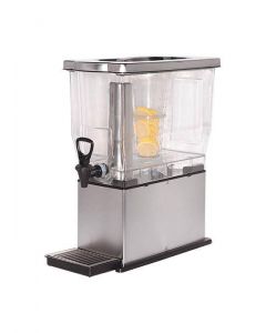 Service Ideas CBDT3SS 3 gal Stainless Steel Rectangular Beverage Dispenser - Removable Infuser Basket