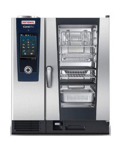 Rational CD1GRRA.0000236 iCombi Pro 10 Pan Half-Size Liquid Propane Combi Oven with Touch Screen Controls - 120V