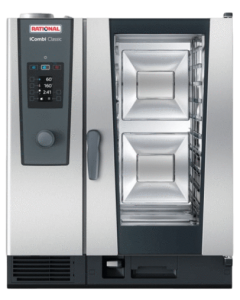 Rational CD2ERRA.0000252 iCombi Classic Single 10-Half Size Electric Combi Oven with Manual Controls - 208/240V, 3 Phase