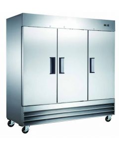 Zanduco 81" Triple Door Reach-In Freezer 72 cu. Ft.