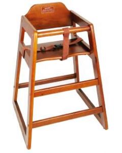 Winco Stacking High Chair Walnut (Assembled) CHH-104A