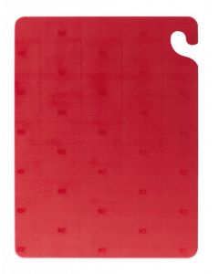 San Jamar Cut-N-Carry Color Cutting Board, Red CB182434RD