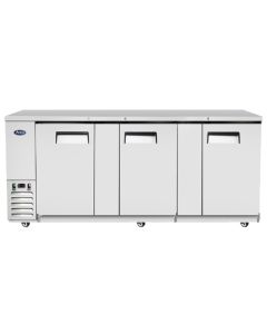 Atosa MBB90GR 90" Solid Three Door Back Bar Refrigerator