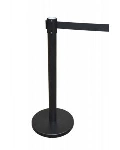 Omcan Crowd Control System, Black, With Black Ribbon Band
