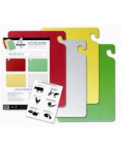 San Jamar Cut-N-Carry Color Cutting Boards, 4 board system CB1824QS