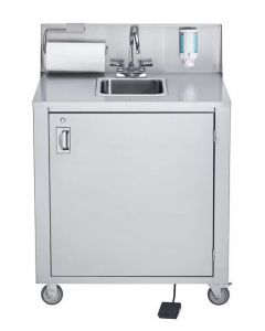 Crown Verity CV-PHS-1 Single Bowl Hot/Cold Portable Hand Sink