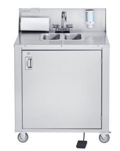 Crown Verity CV-PHS-2 Double Bowl Hot/Cold Portable Hand Sink