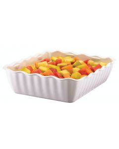 Cambro DC10148 4.9 Qt Square Deli Crock 13-3/16 X 10-7/16 X 3-3/16" - White
