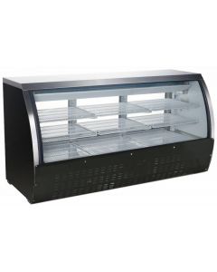 Zanduco 82" Black Coated Steel Floor Model Refrigerated Showcase 32 cu. ft.