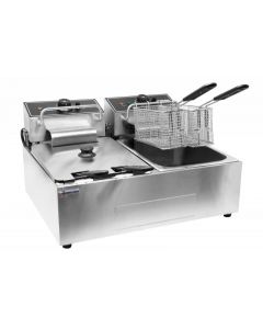 Omcan 110V Double Table Top Electric Countertop Fryer