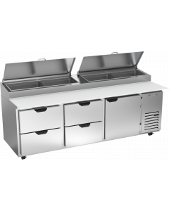 Beverage-Air DPD93HC-4 Hydrocarbon Series 93" 4 Drawer Pizza Prep Table