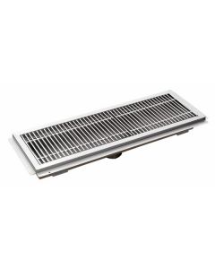 Omcan 12" x 60" Floor Trough With Stainless Steel Grating