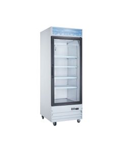 Zanduco 28" Single Door Glass Cooler - White 23 cu. ft.