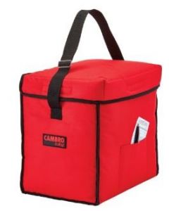 Cambro GoBag GBD13913521 Red Insulated Food Delivery Bag, Small Top Load - 13" x 9" x 13"