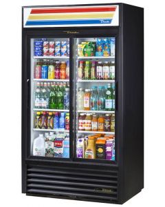 True GDM-37-HC-LD Glass Slide Door Refrigeration Merchandiser