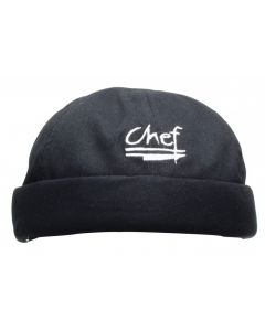 Chef Revival Chef Beanie with Logo , 100% Cotton , Black H060BK
