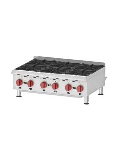 Zanduco Countertop Stainless Steel Gas Hot Plate with 6 Burners
