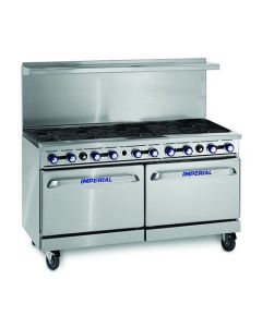 Imperial IR-10 60" 10 Open Burners - (2) 26.5" Wide Standard Ovens