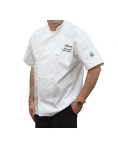 Chef Revival Knife & Steel B™Short Sleeve Chef Jacket, PC-Blend, White J005WT