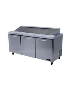 Kool-It KSTM-72-3 - 72" Mega Top Refrigerated Prep Table with Three Doors