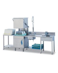 Lamber L21EKDPS 30 Racks/Hour High Temperature Pass Through Dishwasher with Drain Pump 208-240v