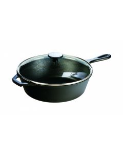 Lodge 3qt Deep Skillet with Glass Cover L8DSKG3