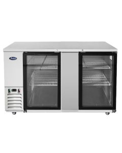 Atosa MBB69G-GR 68" Glass Two Door Back Bar Refrigerator